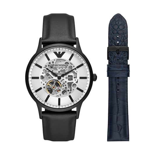 EMPORIO ARMANI MECCANICO Mod. RENATO Special Pack + Extra Strap: Orologio da polso Uomo | STORE ITALIA | Spedizione gratis