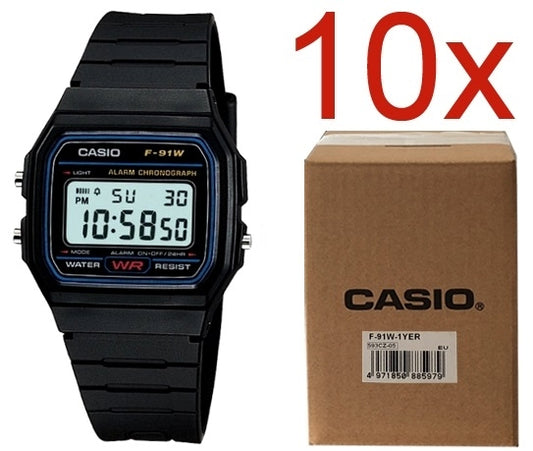 CASIO Mod. CASIO VINTAGE F-91W-1YER **PACK 10 PCS**: Orologio da polso Unisex | STORE ITALIA | Spedizione gratis